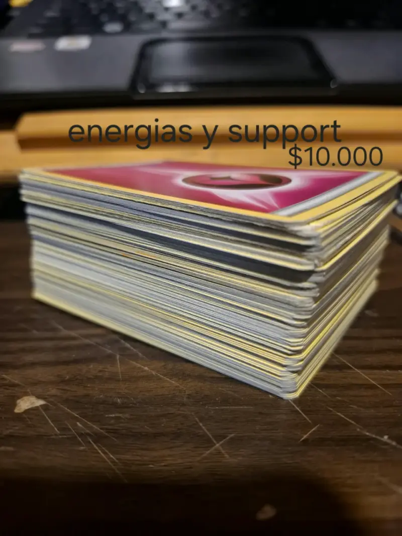 Lote de Cartas de Energía y Soporte Pokémon