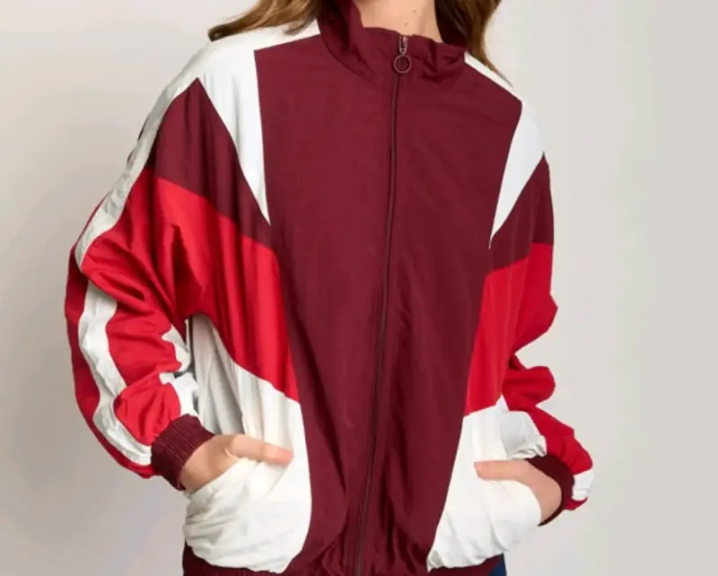 Chaqueta Rompevientos Tricolor para Mujer - 1