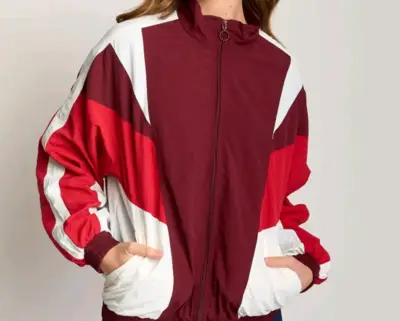 Chaqueta Rompevientos Tricolor para Mujer - miniatura 1