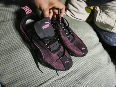 Zapatillas deportivas Puma H.ST.20 negras y rosadas - miniatura 1