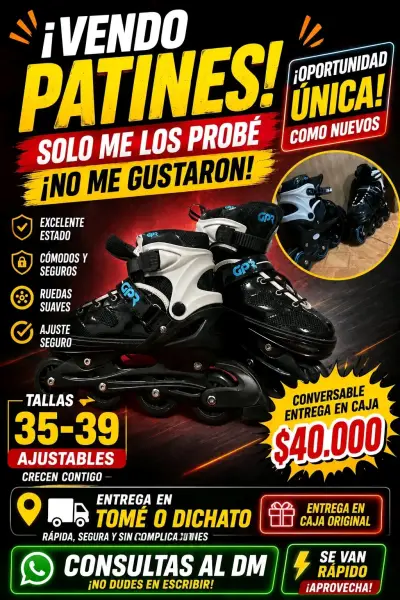 Patines ajustables GPR en excelente estado - miniatura 1