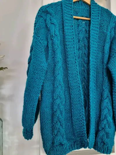 Cárdigan tejido a manol para mujer - miniatura 2