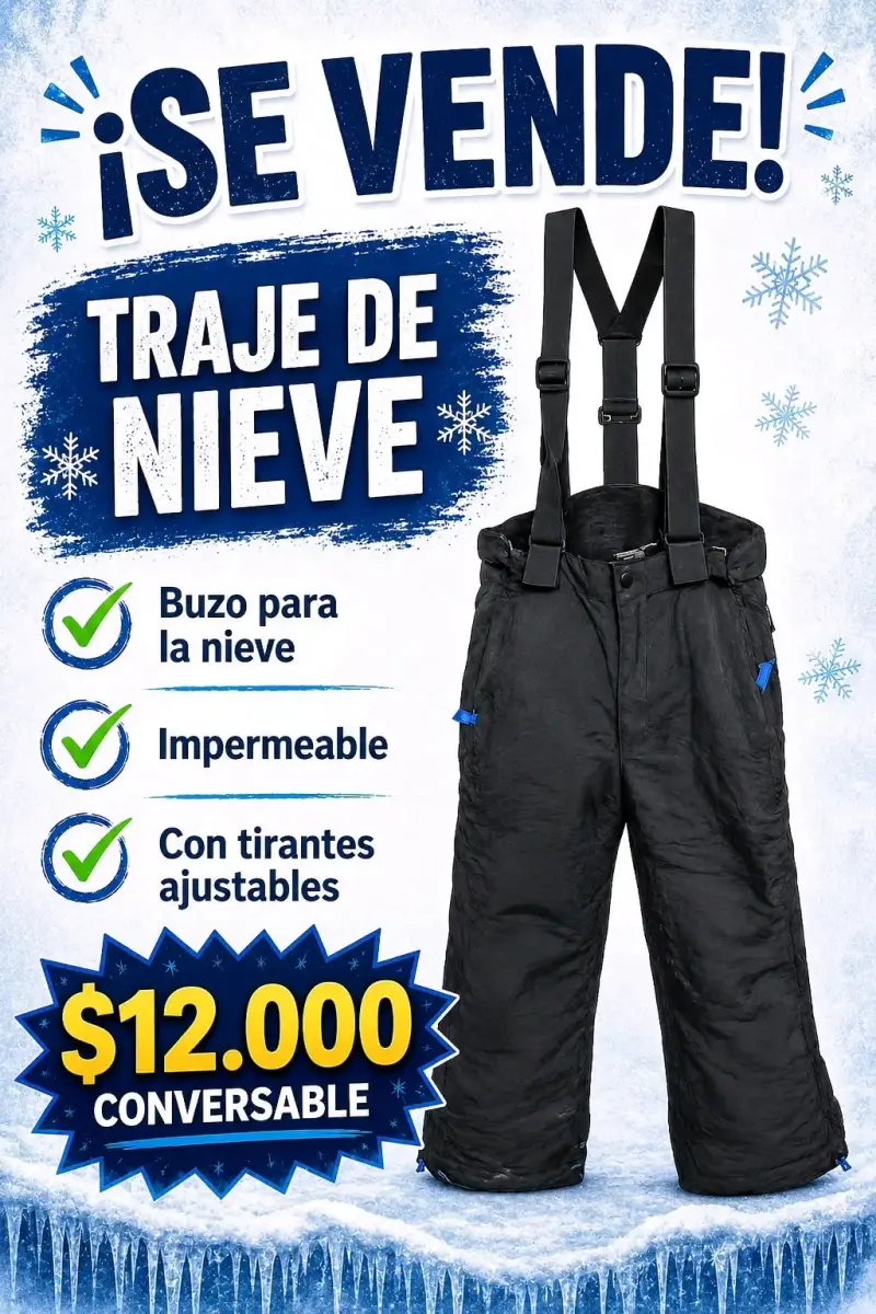 Pantalones de nieve impermeables con tirantes - 1