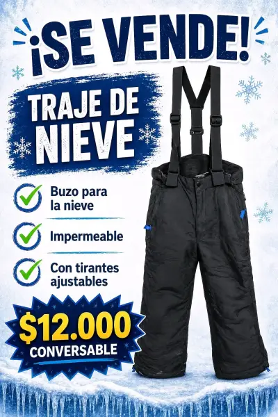 Pantalones de nieve impermeables con tirantes - miniatura 1
