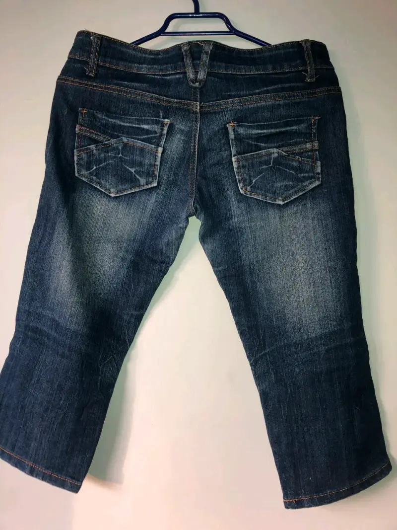 Jeans cortos de mezclilla para mujer talla 29 - 2