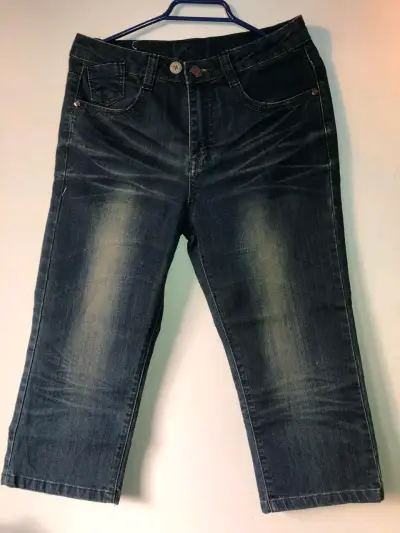 Jeans de mezclilla azul para mujer - miniatura 1