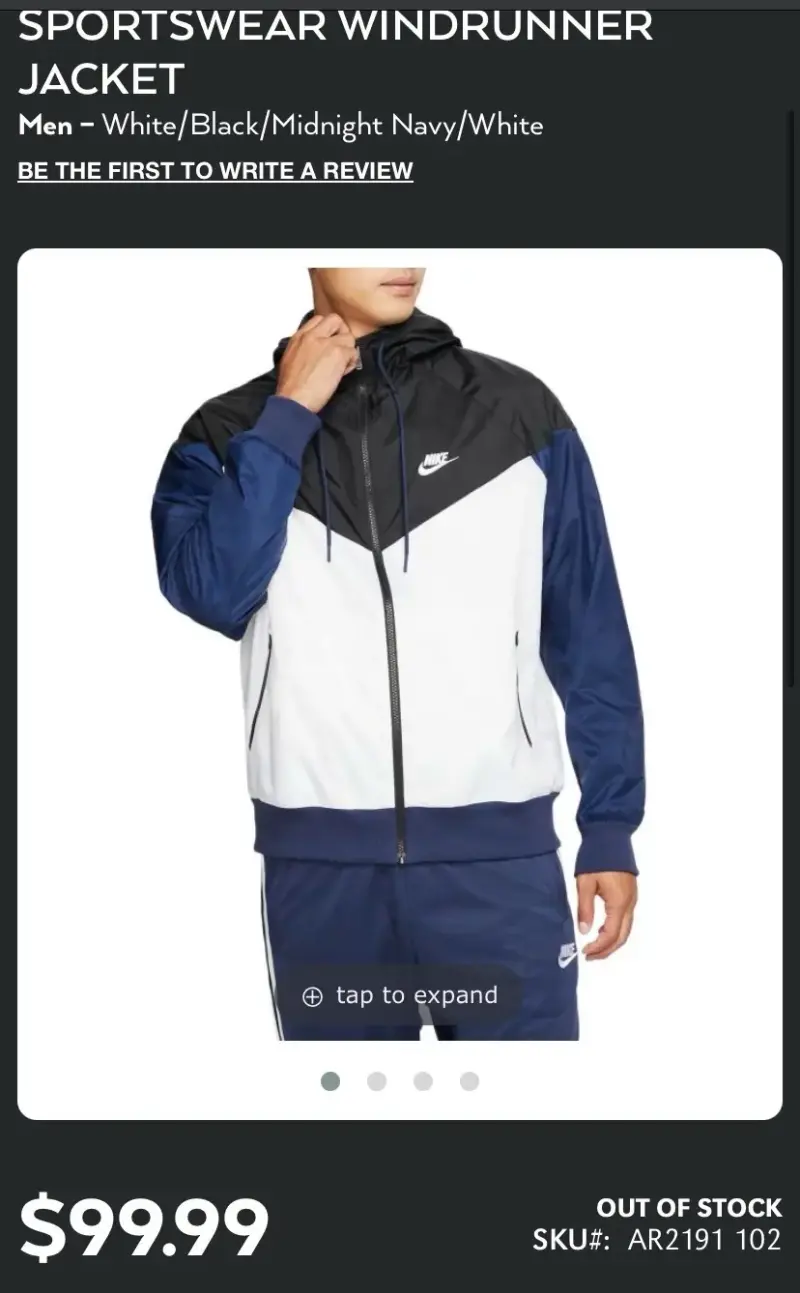 Cortavientos Nike Talla S - 6