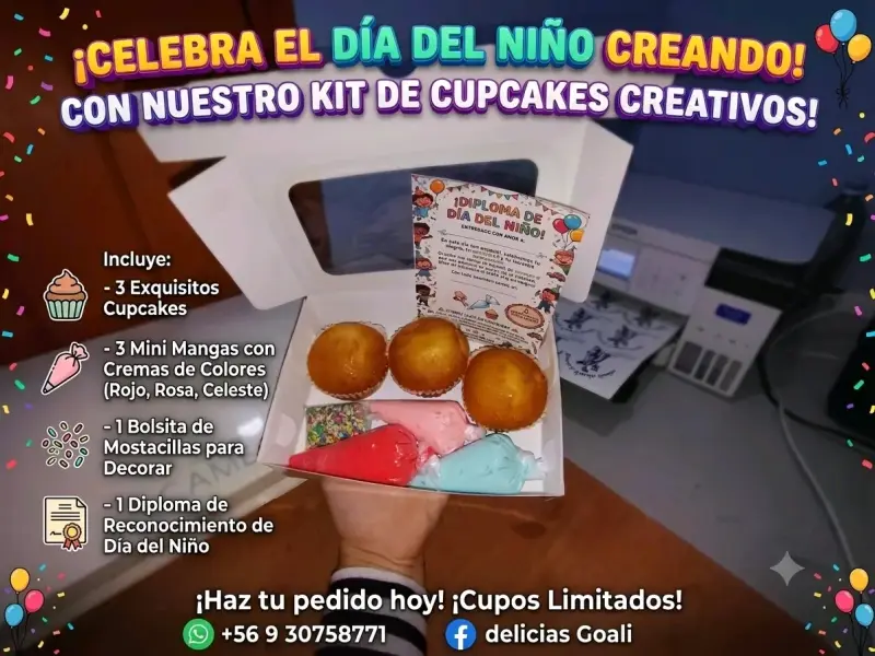 Kit de Cupcakes Creativos para el Día del Niño