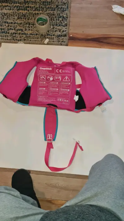 Chaleco salvavidas infantil rosa Gogokids - miniatura 1