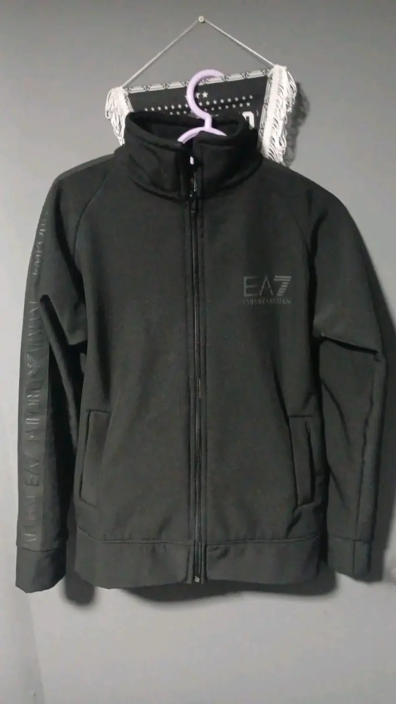 Chaqueta negra EA7 Emporio Armani para hombre - 1