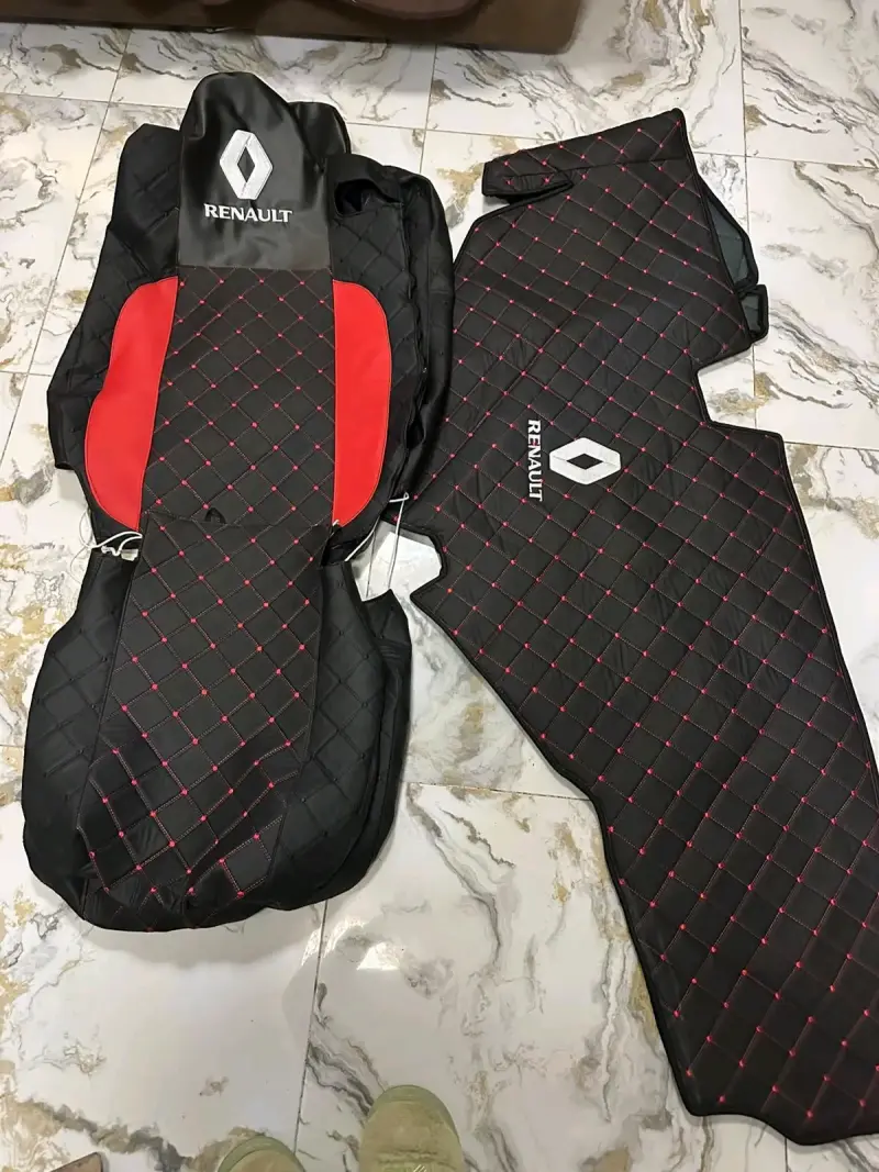 Fundas de asientos para auto Renault negras y rojas - 2