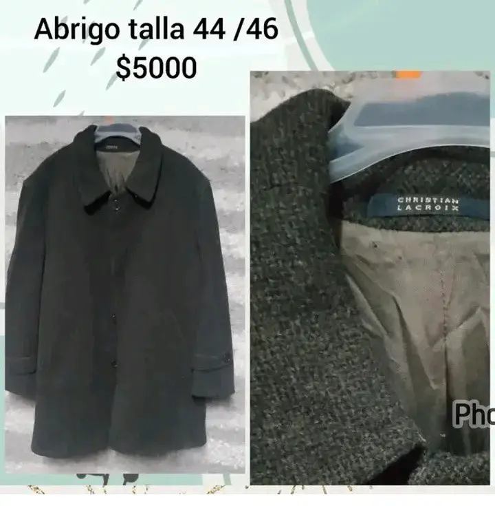 Abrigo Christian Lacroix talla 44/46 gris