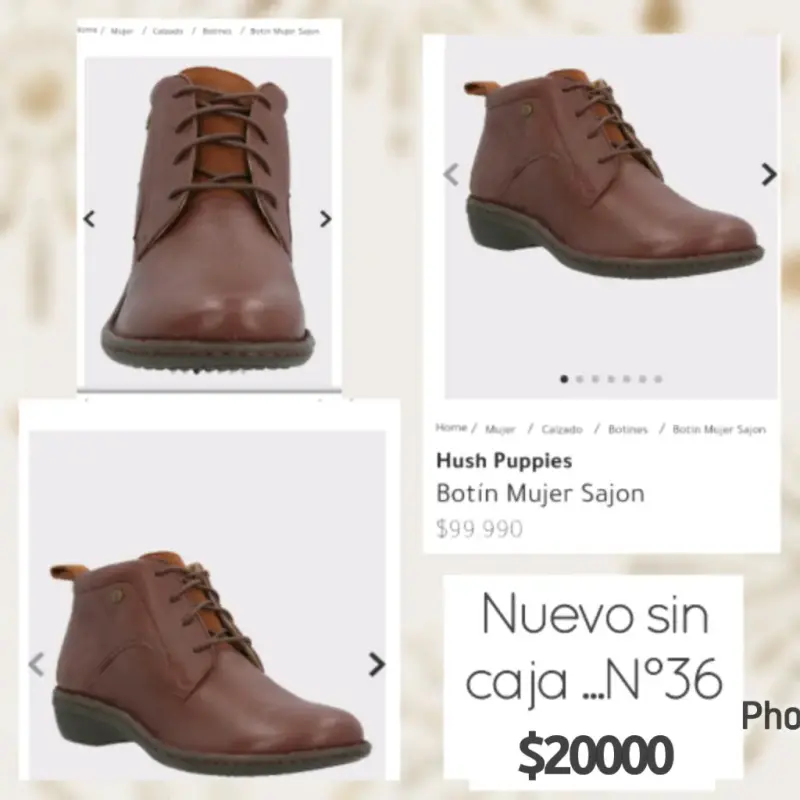 Botines Mujer Hush Puppies Sajon Talla 36