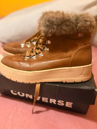 Botines de cuero beige para mujer - miniatura 5