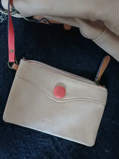 Bolso de mano Amphora beige con monedero - miniatura 4