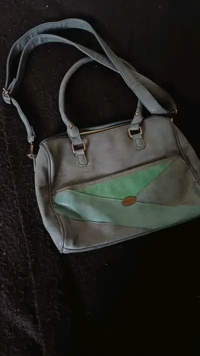 Cartera de mano verde y gris Danna - miniatura 1