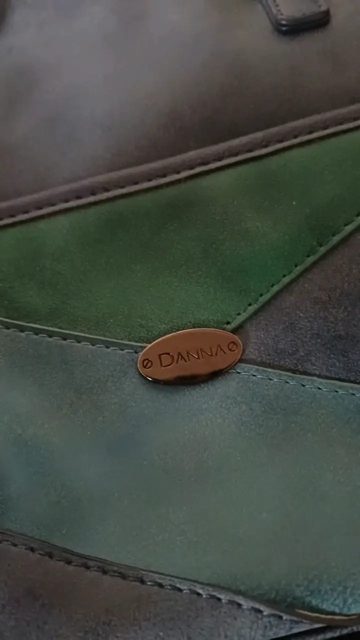 Cartera de mano verde y gris Danna - 2