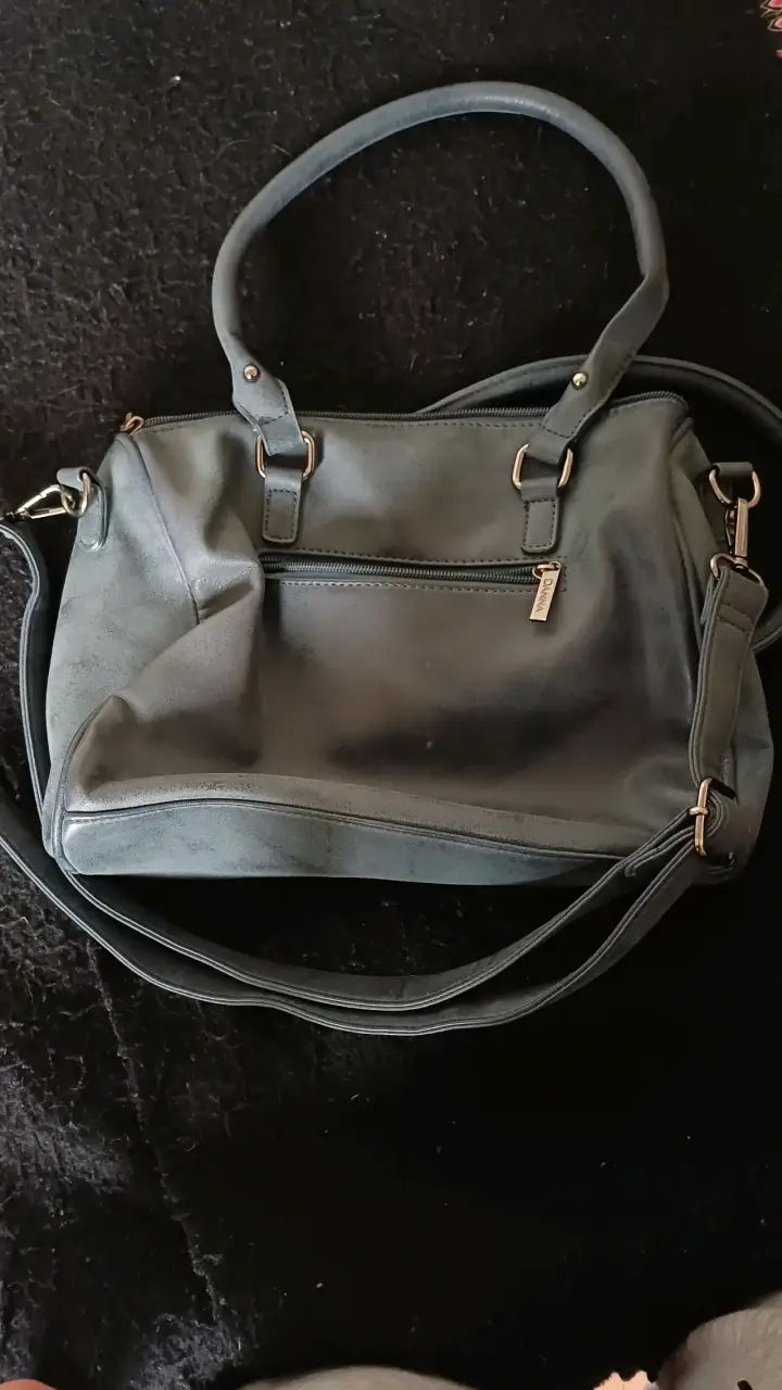 Cartera de mano verde y gris Danna - 4