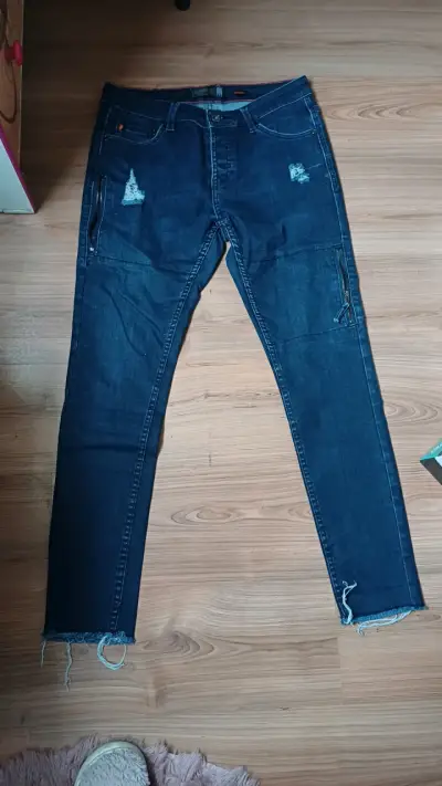 Jeans JJO Denim azul con detalles desgastados - miniatura 1
