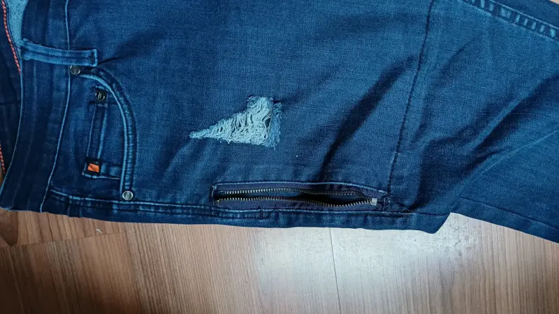 Jeans JJO Denim azul con detalles desgastados - 3