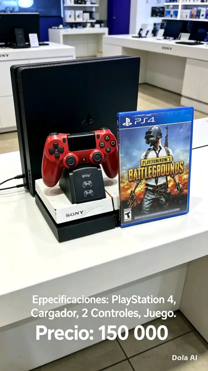 Consola PlayStation 4 con juego y dos controles - 1