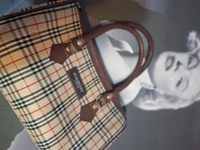Bolso de mano Burberry London a cuadros - miniatura 3