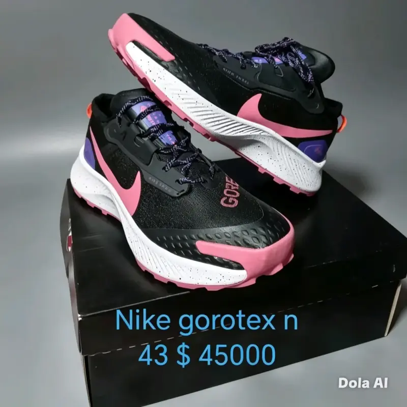 Zapatillas deportivas Nike Gore-Tex negras y rosadas - 1