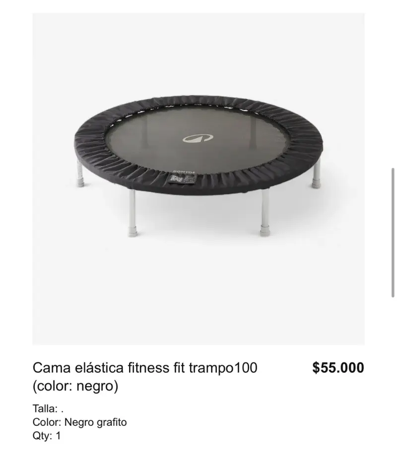 Cama elástica fitness Domyos Trampo100 negra - 1