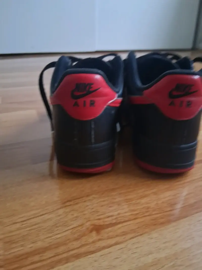 air force one originales negras con rojo - 1