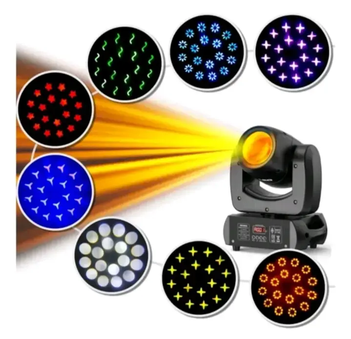 Luces de escenario LED 120W gobos colores prisma - 6