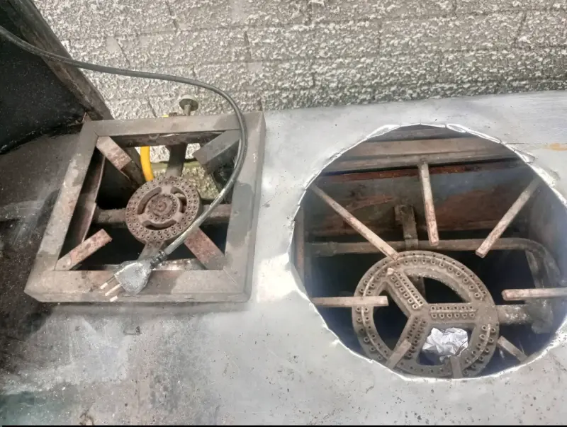 Carroindustrial de acero inoxidable con2 quemado - 2