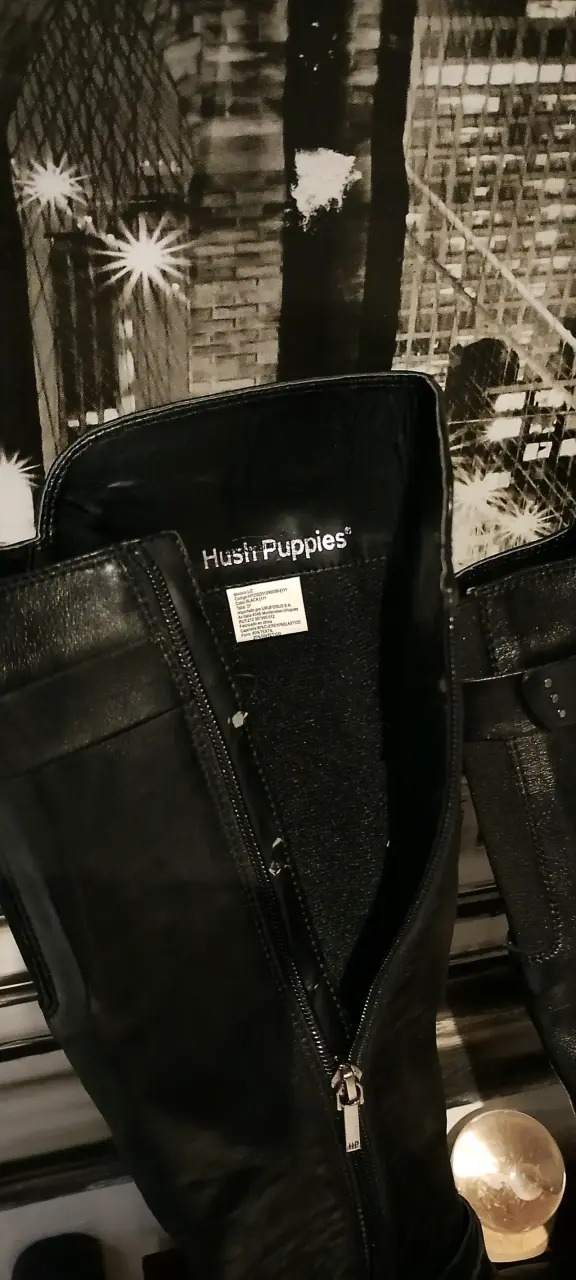 Botas de cuero negras Hush Puppies con tacón - 2