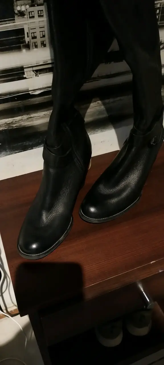 Botas de cuero negras Hush Puppies con tacón - 5