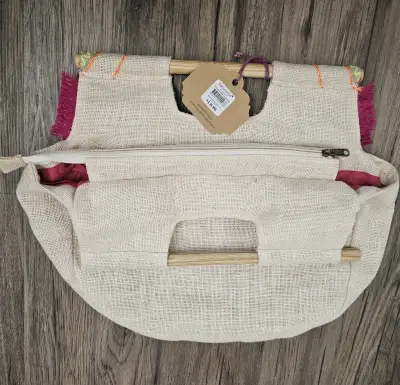 Cartera boho bordada Tatienne - miniatura 3