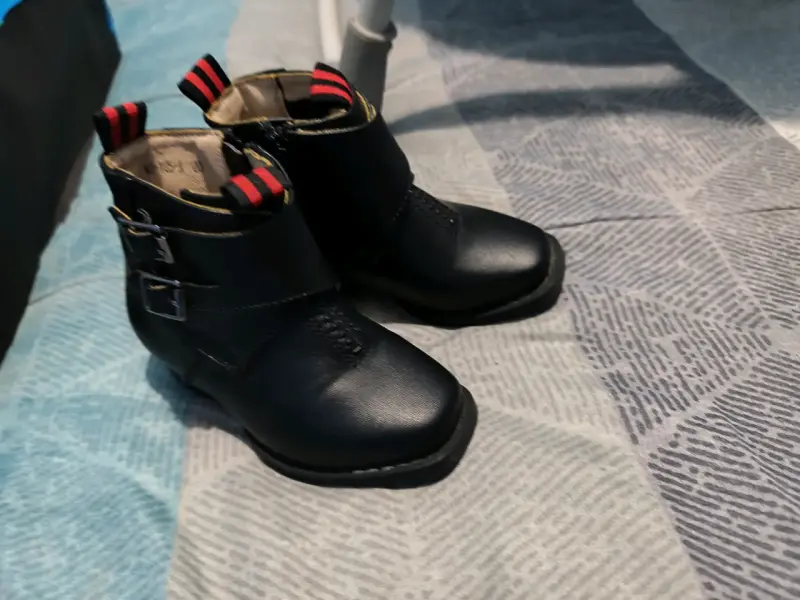 Botines de huaso negro para niños talla 20. - 1