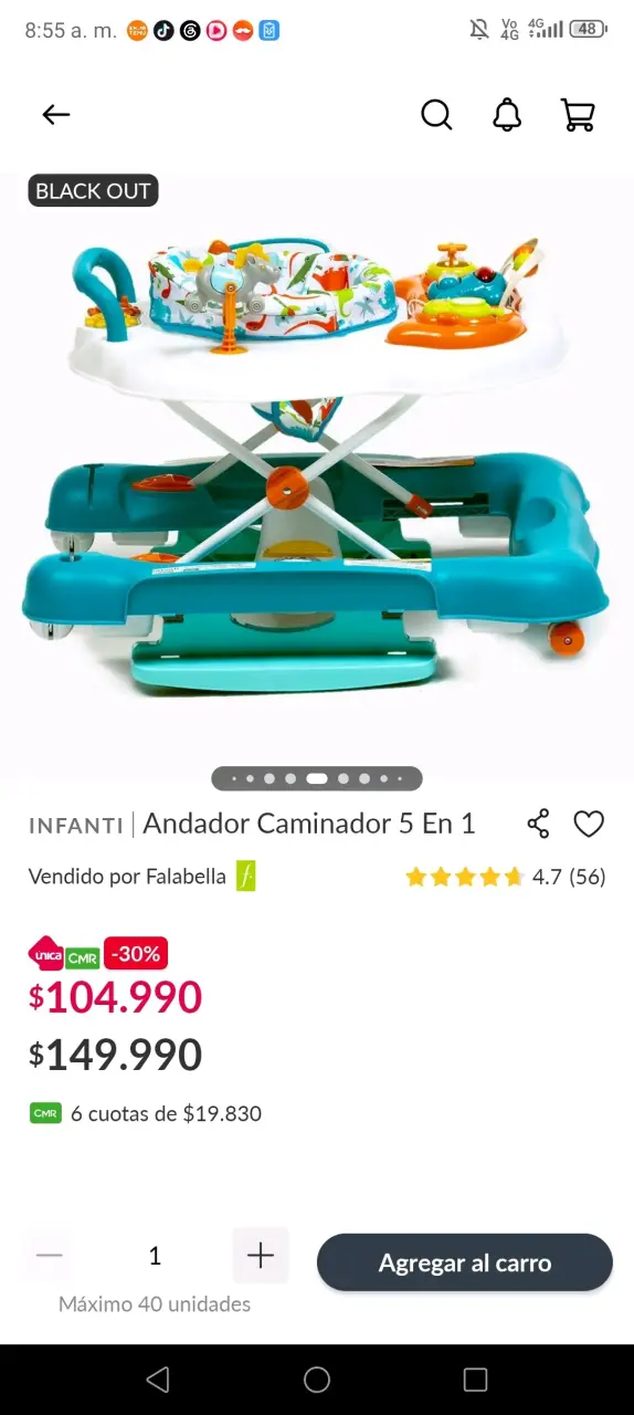 Andador Caminador 5 en 1 Infanti para Bebé - 1