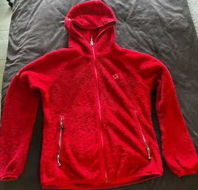 Chaqueta de polar roja con capucha Doite - miniatura 1