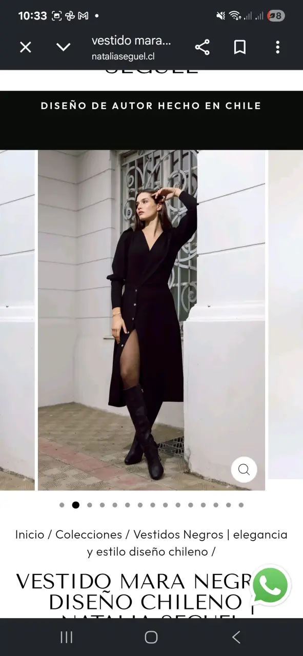 Vestido negro Natalia Seguel