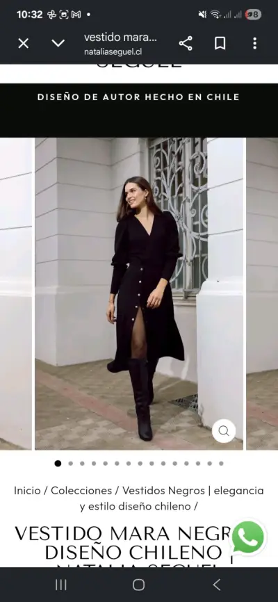 Vestido negro Natalia Seguel - miniatura 4
