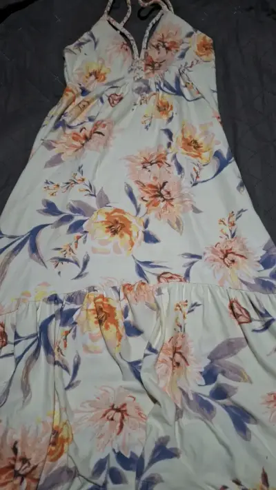 Vestido largo floral con tirantes wados - miniatura 1