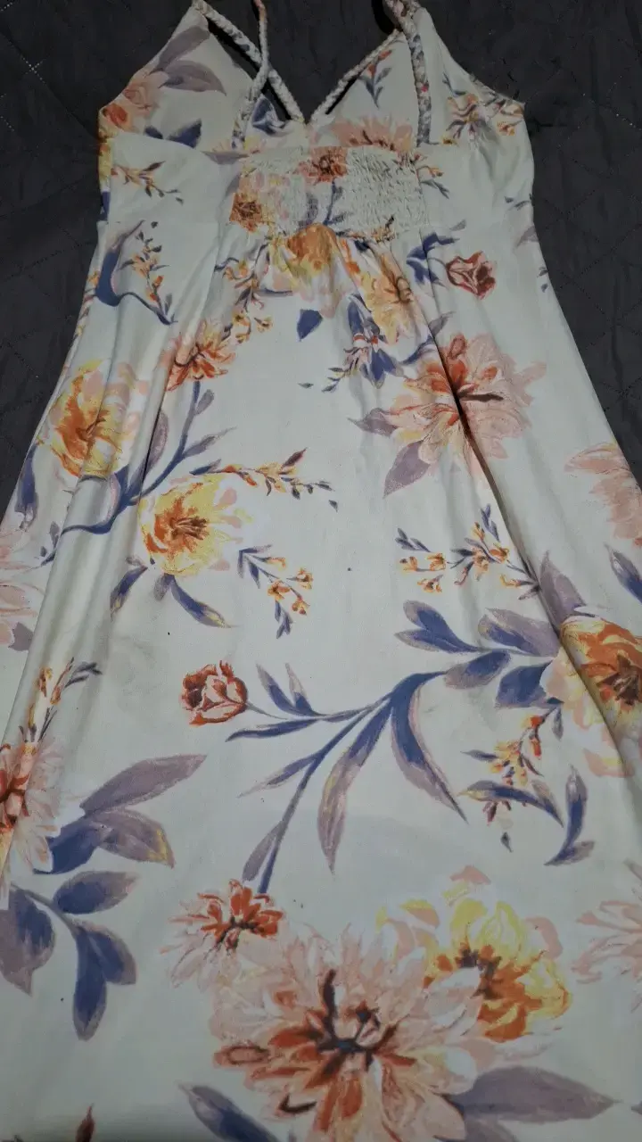 Vestido largo floral con tirantes wados - 2