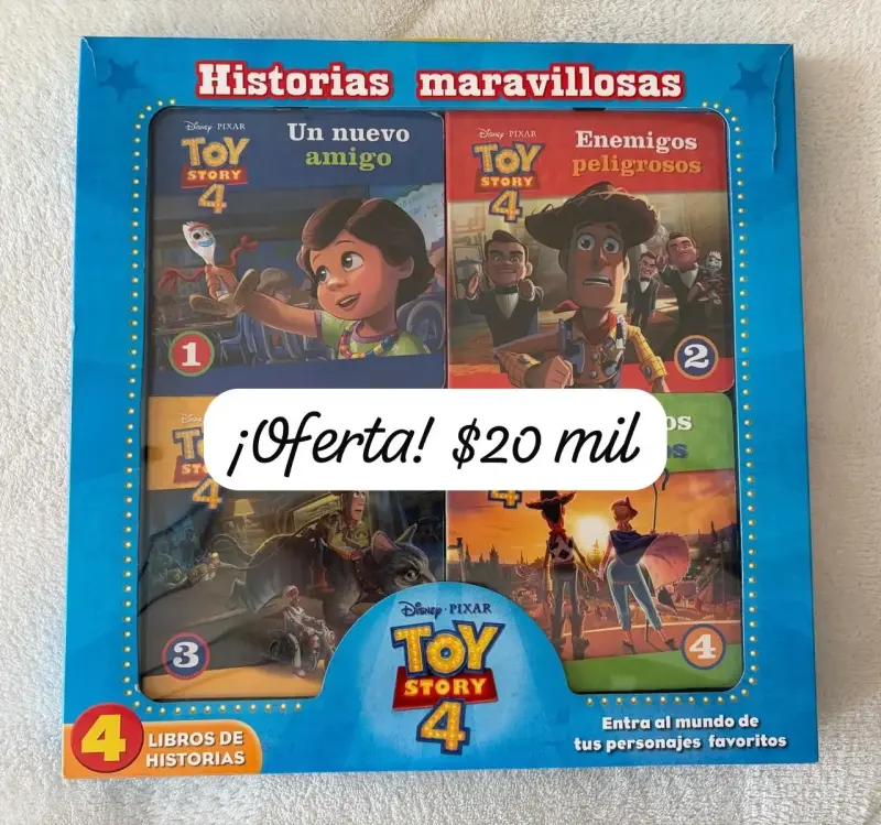 Set de 4 libros Toy Story 4 Historias Maravillosas