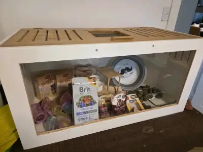 Jaula de madera para hámster con accesorios - miniatura 1