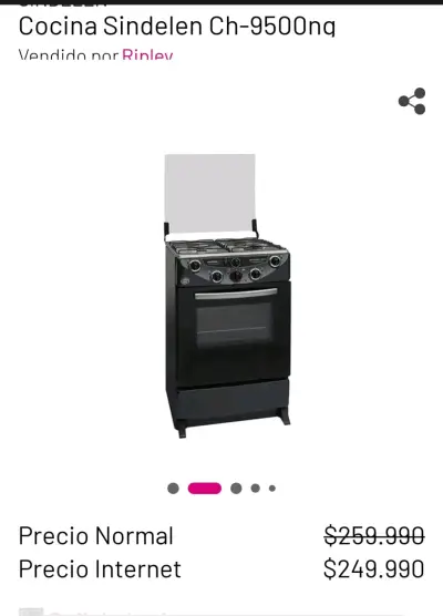 Cocina a gas Mademsa con horno y 4 quemadores - miniatura 5