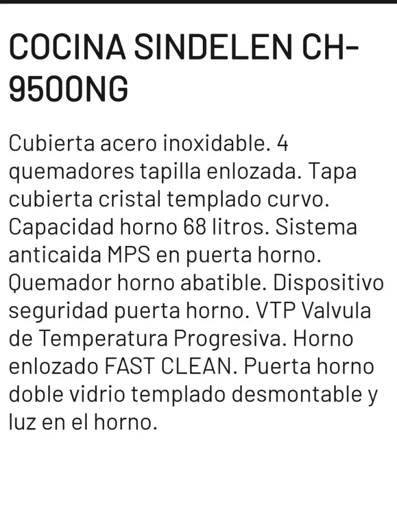 Cocina a gas Mademsa con horno y 4 quemadores - 6