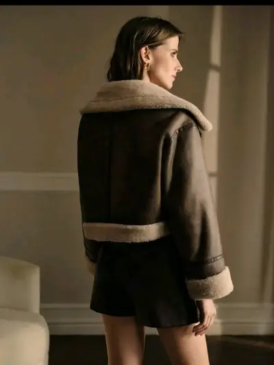 Chaqueta de cuero con forro para mujer Nueva - miniatura 3