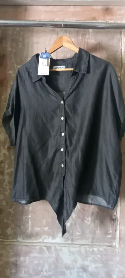 Blusa negra de manga corta Rainforest XL - miniatura 1
