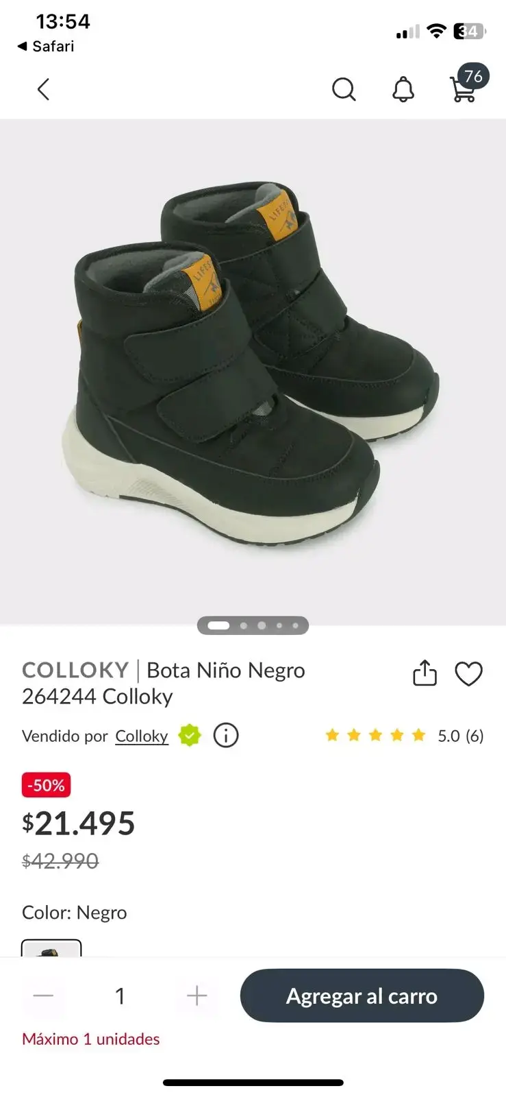 Botas para niño negras Colloky - 2