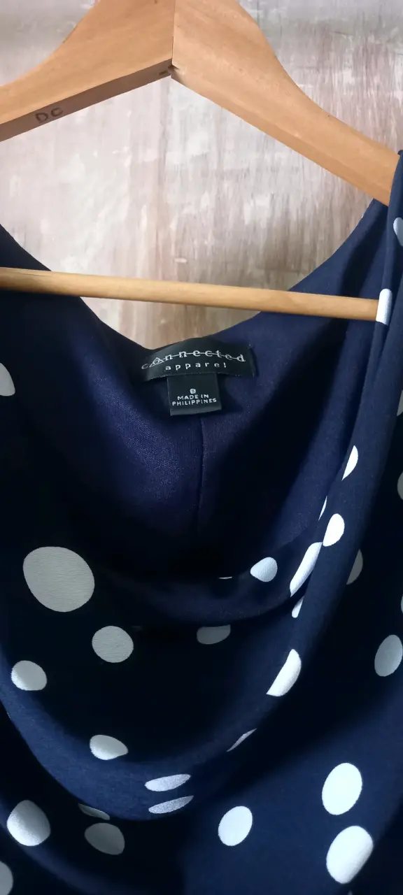 Vestido azul con lunares blancos Connected Apparel - 2
