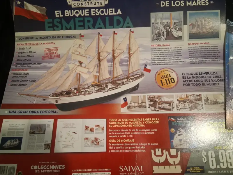 Maqueta Buque Escuela Esmeralda 1:110 Salvat - 1